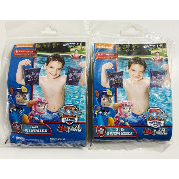SwimWays Other - SwimWays Swimmies Kids 3-5 Blue Paw Patrol Sea Patrol 3-D Arm Bands 2-Pack